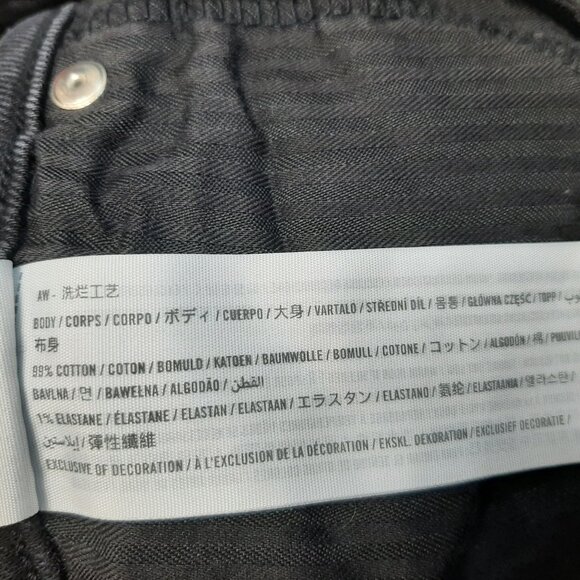 Abercombie & Fitch Black Woman's High Rise Button Fly Distress Denim Shorts 27/4 - Picture 10 of 10